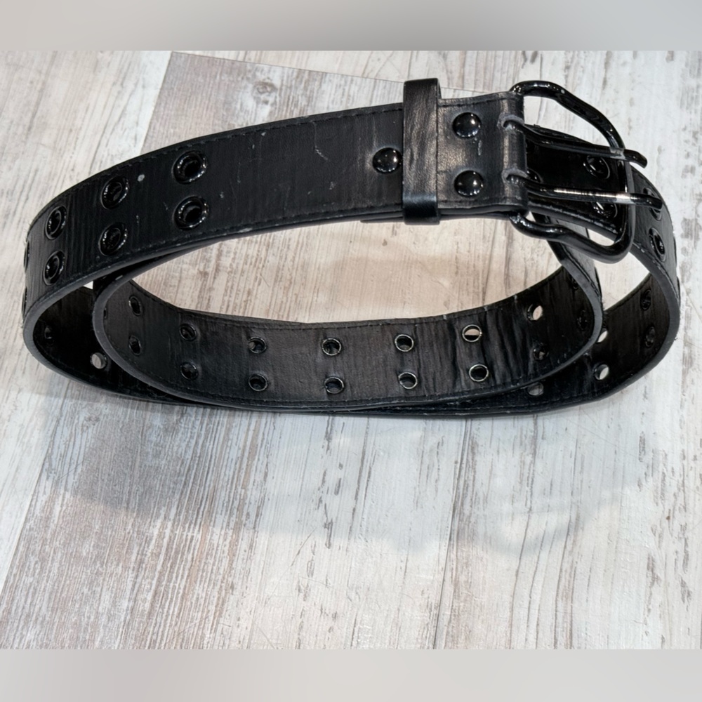 Black Double Buckle Belt